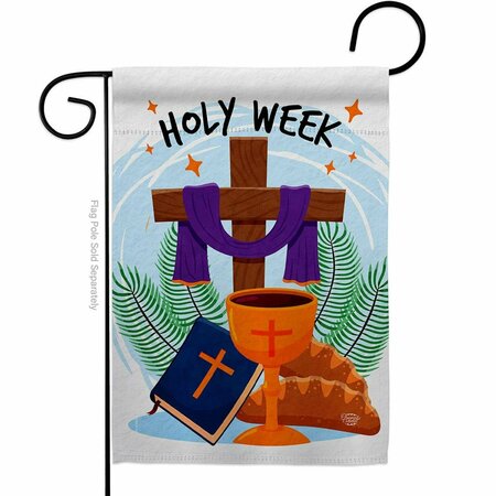 CUADRILATERO Holy Week Religious Faith Double-Sided Decorative Garden Flag, Multi Color CU3891038